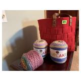 Tote of cupcake yarn