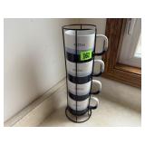 Belle Maison coffee mugs, mug rack