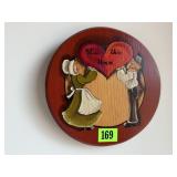 Hand painted Bless This House wall decor