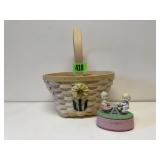Precious Moments music box, basket