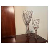 Wire candle holders (2)