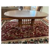 Amish Heirloom double pedestal oval dining table