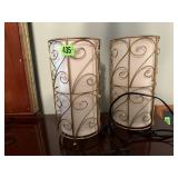 Pair of bedside lamps