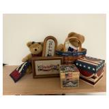 Americana Needlepoint wall decor, teddy bears,