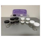 Mixed lot of jelly jars, storage container