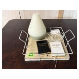 Holy Bibles, Young Living oil diffuser, tray