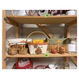 Fall baskets, decorations
