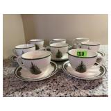 8 piece Traditions Holiday Celebrations cups &