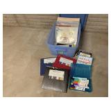 Tote of scrapbooks, markers, card stock