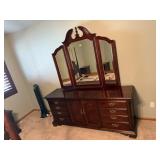 Thomasville dresser with attached mirror