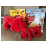 Clifford the Big Red Dog books (2), TY plush red