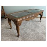 Glass inlay coffee table