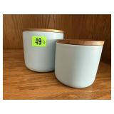 Crofton stoneware canisters (2)