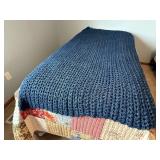 Navy afghan