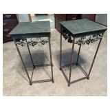 Metal side tables (2)