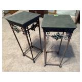 Metal side tables (2)