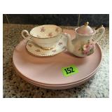 Royal Stafford bone china cup & saucer, miniature