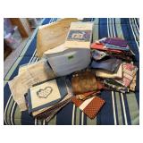 Needlepoint projects, craft kits, fabric yardage