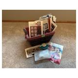 Basket, craft & needlepoint patterns, supplies