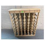 Pine wine rack