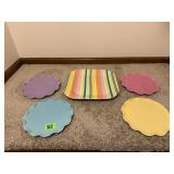 Pastel dessert plates