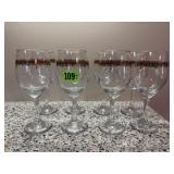 Holiday stemware (8), set of 8 matching wine