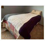 Home pillow, chunky knit afghan