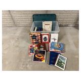 Tote of cookbooks