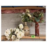 Floral vases (2), bouquet