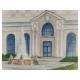 Memorial Union, Iowa State University watercolor