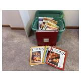 Recipe album, cooking magazines, tote included