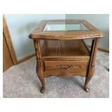 Glass inlay end table