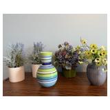 Floral vases, arrangements