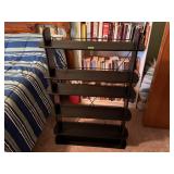 Black shelving unit