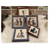 Amish needlepoint artwork, basket