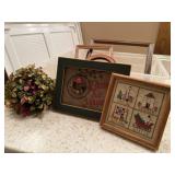 Bless this House, sampler needlepoint, frames,