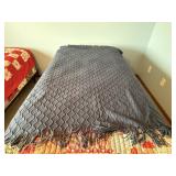 Pottery Barn navy throw blanket