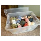 Tote of yarn