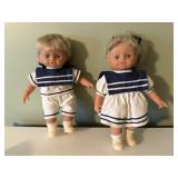 Toy sailor boy & girl doll set