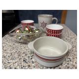 Holiday mug, ornaments, Crate & Barrel, Hearth &