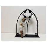 Willow Tree sculpture, metal stand