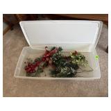 Holiday wreath, greenery & floral picks,