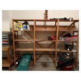 Wooden shelving unit, no contents included
