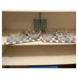 Crystal, glass bowls, trays