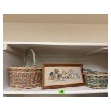 Teddy bear needlepoint, baskets