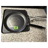 Calphalon 11" square, round skillets