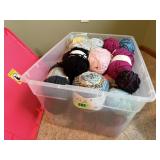 Tote of yarn