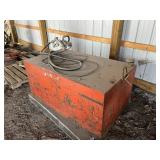 Hundred gallon fuel tank with 12 V pump, GPI 8