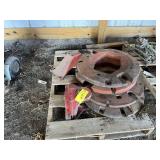 Pallet with wheel weights