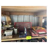 Contents of shelf, easy outfit, tap, and set,